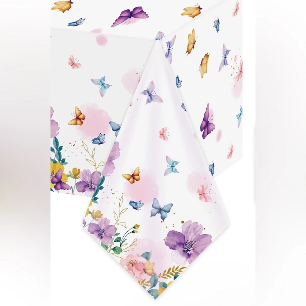 NIP Butterfly Theme Party Plastic Disposable Table Cover